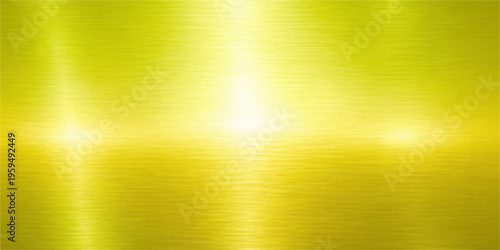 Abstract gold metal texture featuring a brushed metallic surface and shiny light patterns on a stainless steel plate backdrop for a professional wallpaper design