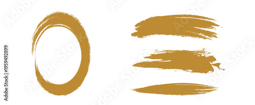 筆の筆跡テクスチャー