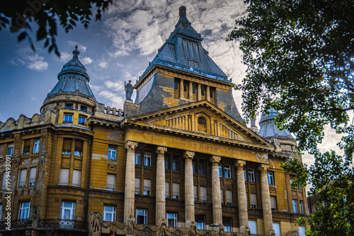 Canvas Print Anker Palace ornate eclectic facade and towers Budapest