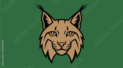 Lynx Feline Animal Head Portrait 1.