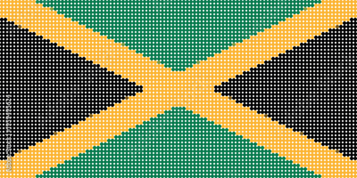 Flag of Jamaica pixel art of dots