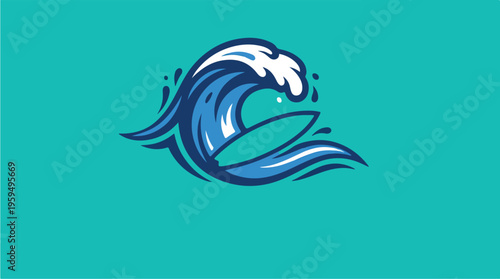 Wave Icon Ocean Graphic Design 1.