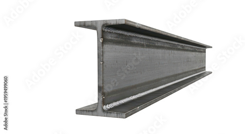 A steel i-beam with a weathered finish