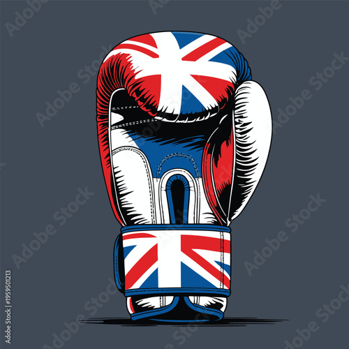 unique flat vector image of boxing gloves