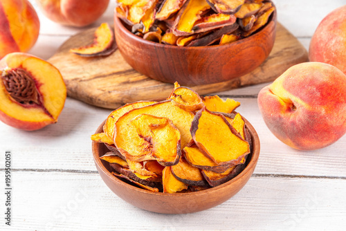 Photos Homemade sun dried sublimated slices of peach