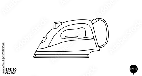 Iron Icon Simple Vector Illustration Dry Cleaning and Laundry Symbol