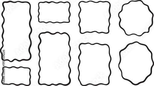 Abstract Frame Collection: A set of unique abstract frames, each with an irregular, organic outline. Perfect for adding a touch of personality to your creative projects.