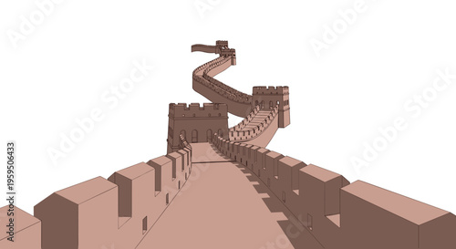 Dragon sculpture on Great Wall China.