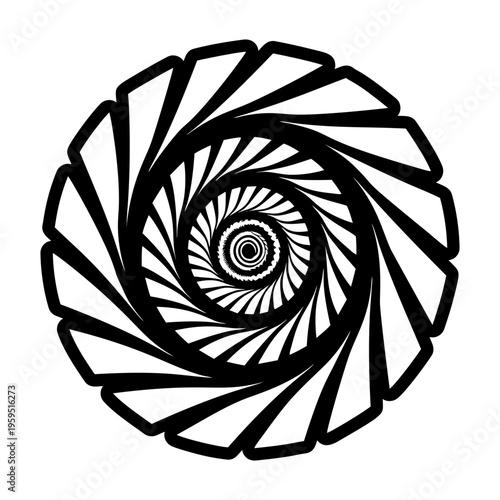 A solid icon of spiral symbol