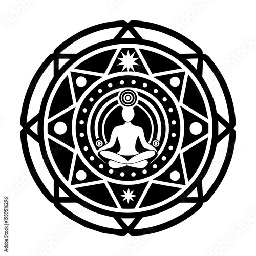 Astral plane symbol icon in glyph style