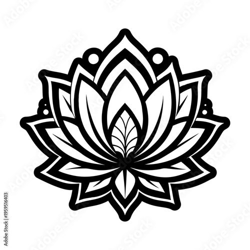 A solid icon of enchanted lotus