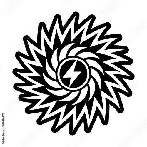 Spiral energy icon in filled style
