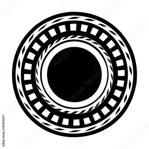 A filled icon of ethnic symbol