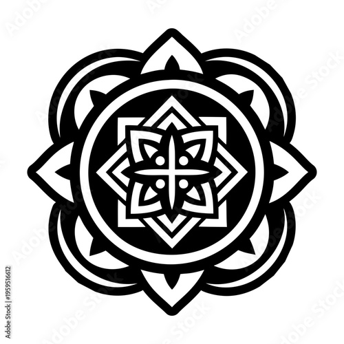A glyph style icon of abundance symbol