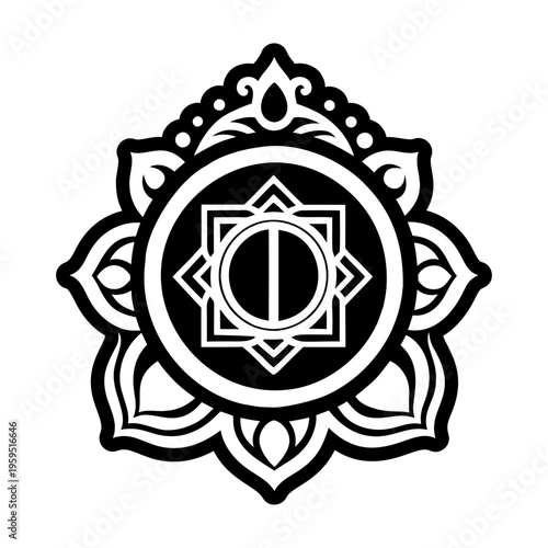 Mystic mirror icon in filled style