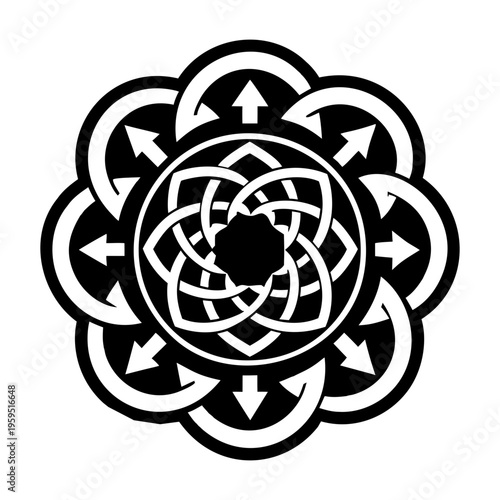 A filled style icon of geometric symbol