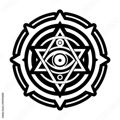 Glyph style icon of ritual magic