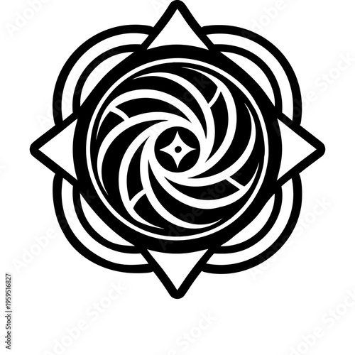 Mystic symbol icon designed in solid style