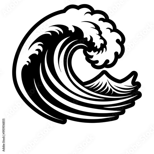 A glyph icon of power wave symbol