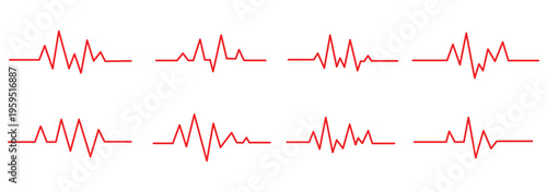 Continuous one line drawing of heartbeat pulse. Simple heartbeat pulse One Line Drawing Vector.