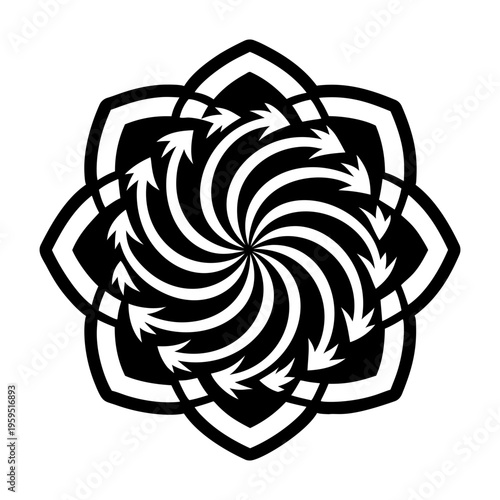 A solid style icon of symmetry symbol