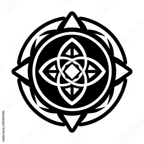 A solid icon of manifestation energy