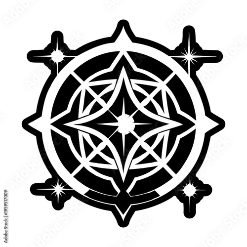 Solid style icon of sacred spark