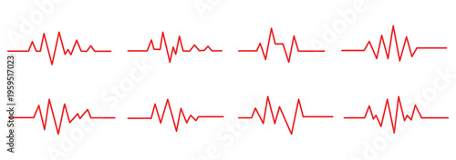 Continuous one line drawing of heartbeat pulse. Simple heartbeat pulse One Line Drawing Vector.