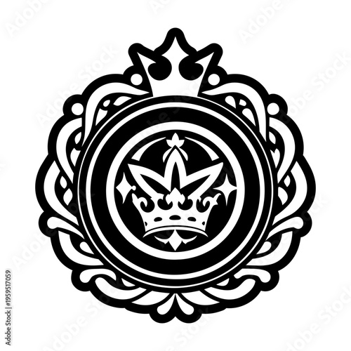 A solid icon of divine emblem