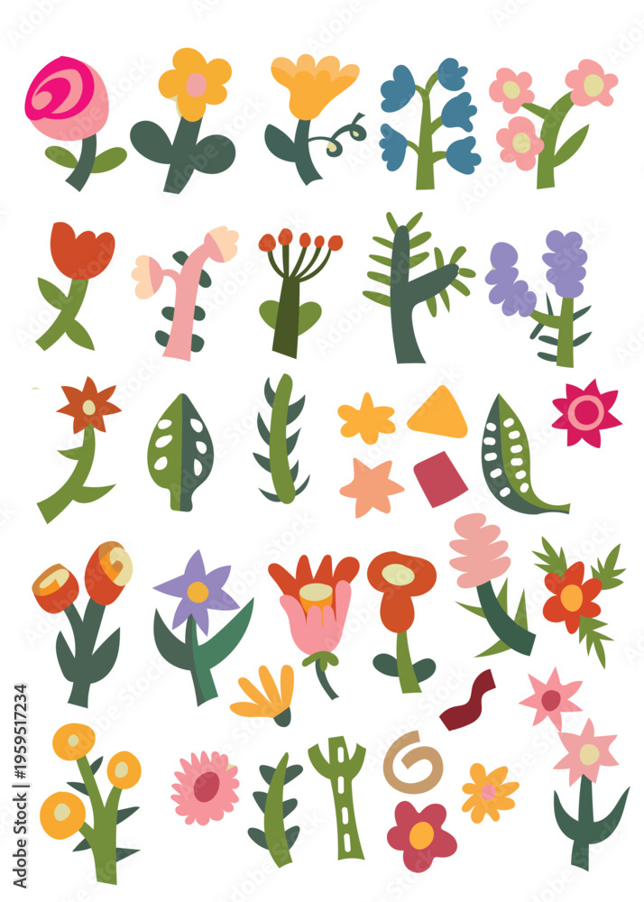 Obraz premium cute element set