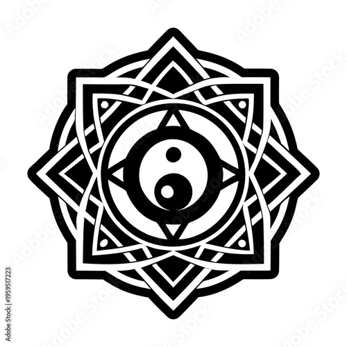 A glyph style icon of astral symbol