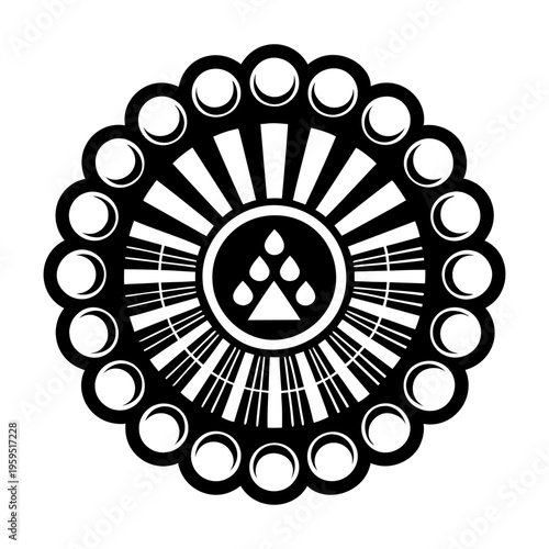 A solid icon of sacred circle