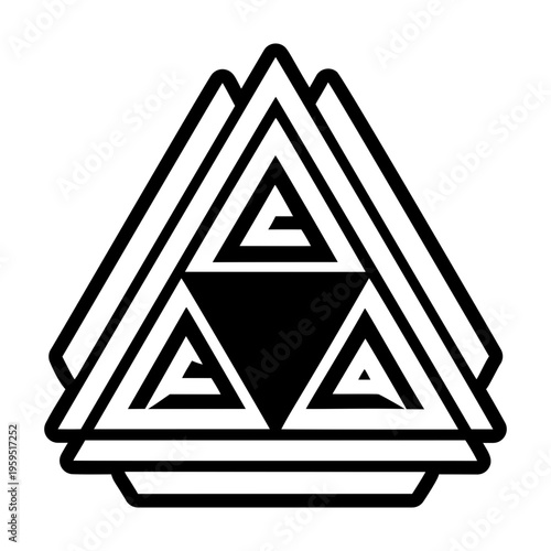 A solid icon of triangle manifestation