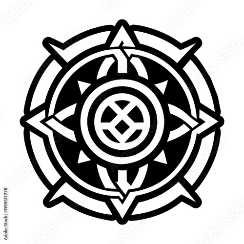 A glyph style icon of manifestation power