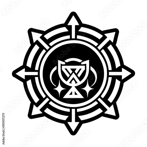 Filled style icon of powerful sigil