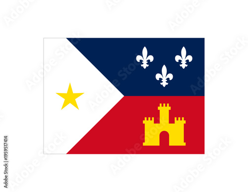 Cajun Country flag. Flag of Acadiana region