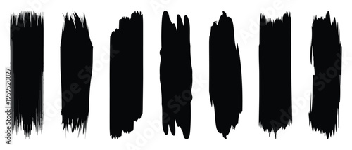 ink brush, brush strokes, mega vector brush strokes collection. Trendy brush stroke for black ink paint,grunge backdrop, vector illustration, 