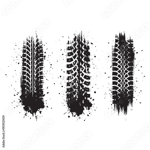Tire Tracks Rubber Impressions Trio.