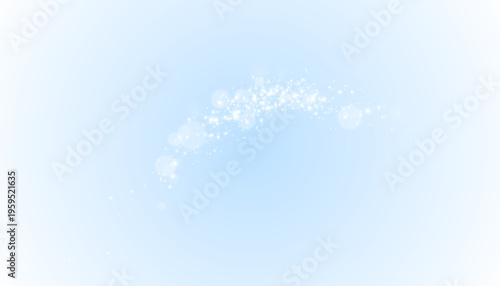 Magical glowing particles with blue iridescent, shimmering with stardust and soft light with shimmer, glitter and fantastic effect.