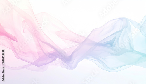  CG 柔らかいパステルオーラ　ウェーブ　煙　スモーク Generative AI 

