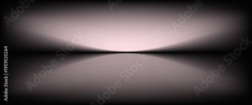 Abstract image of dark room concrete floor. Black room or stage background for product placement.Panoramic view of the abstract fog. White cloudiness, mist or smog moves on black background.
