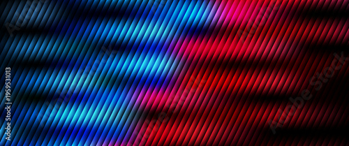 Abstract ribbed fractal glass texture effect with bright smooth fluted vertical lines of colorful gradient. Bold and dynamic design blending bright colors and geometry for modern visual art project