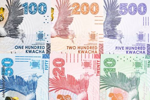 Zambian money - Kwacha a background