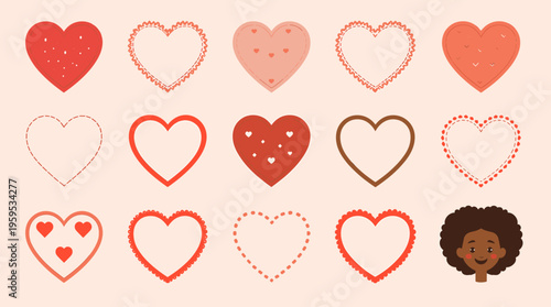 A minimalist design element featuring a coral heart shape.