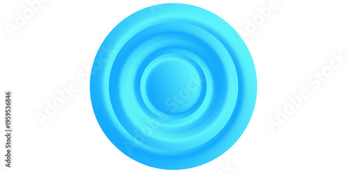 Glossy blue gradient ball on a white background, ideal for modern 3D visuals, tech themes, clean designs, and minimal digital compositions