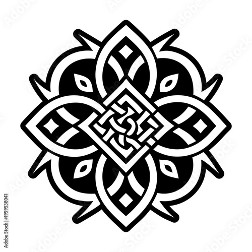 A glyph style icon of binding sigil symbol