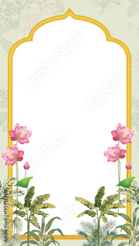 traditional wedding invitation print design and decoration indian style