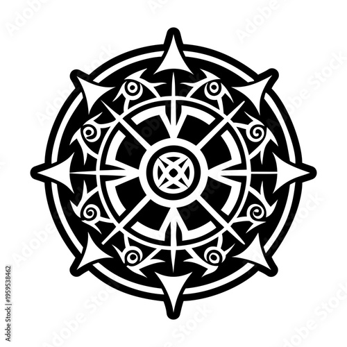 A filled style icon of magic ritual tattoo