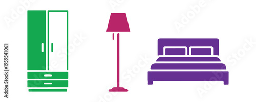 A creative range of furniture symbols from the Stampico collection.