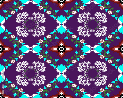 Geometric Ethnic Pattern Design Background or Wallpaper.
